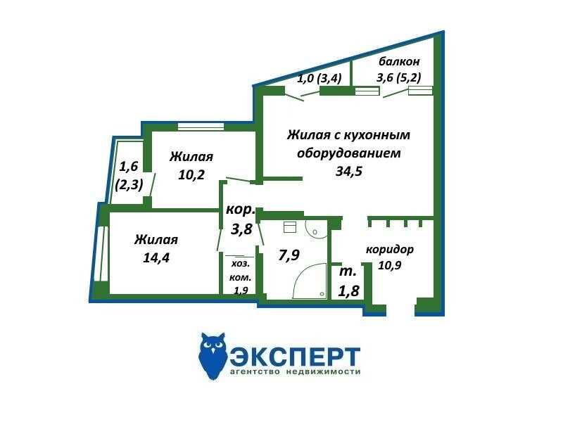 Стильная квартира в Первомайском районе Минска