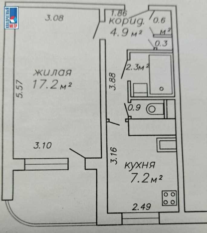 Продажа 1 комнатной квартиры в г. Минске, ул. Шаранговича, дом 54