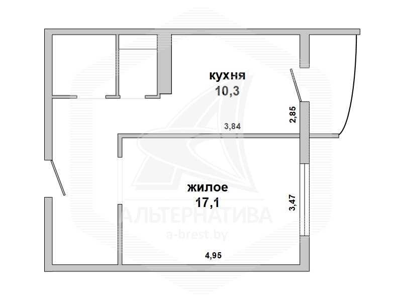 Продажа однокомнатной квартиры в Бресте, ул. Луцкая