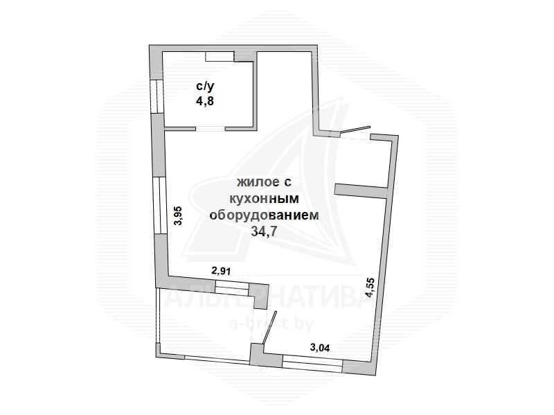 Продажа однокомнатной квартиры в Бресте, ул. Сикорского