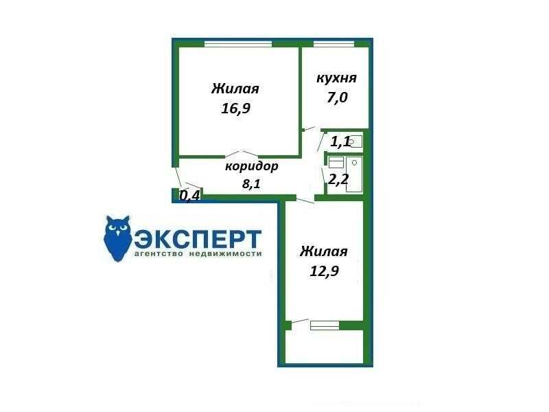 Продажа 2-х комнатной квартиры, г. Фаниполь, ул. Коласа, дом 14