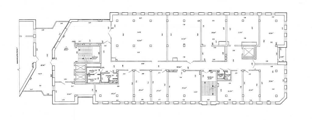 Аренда помещений 27,5 - 986,5 м.кв. на 4 этаже по ул. Я. Лучины, 5 в Л