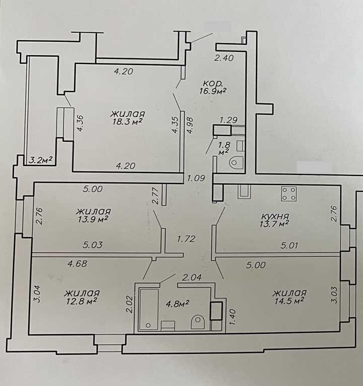 Продажа 4-х комнатной квартиры в г. Минске, ул. Бельского, дом 2