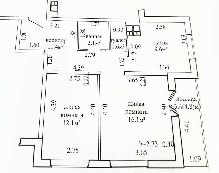 2-комн. кв. пр-кт Янки Купалы д.88Б