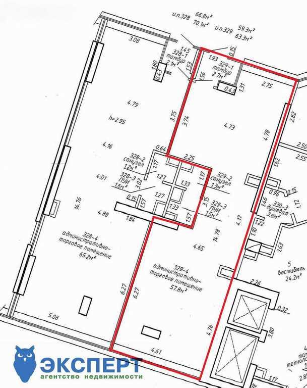 Сдаётся в аренду офис 63,3 м2 по ул. Кропоткина, 59, г. Минск