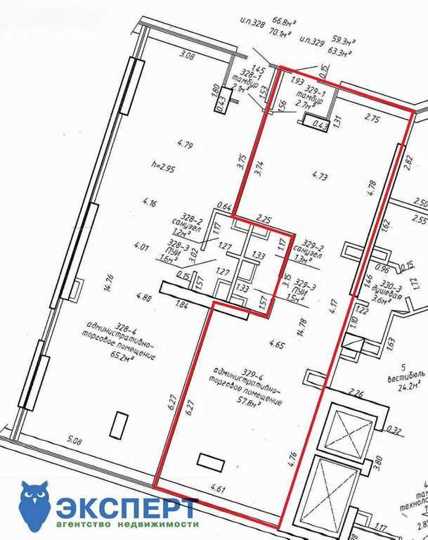 Сдаётся в аренду офис 63,3 м2 по ул. Кропоткина, 59, г. Минск