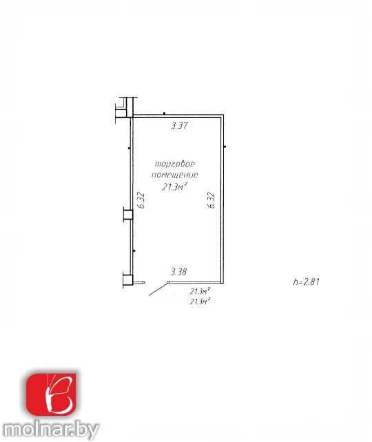 Продажа торгового помещения в ЖК "Маяк Минска" 21.3м2