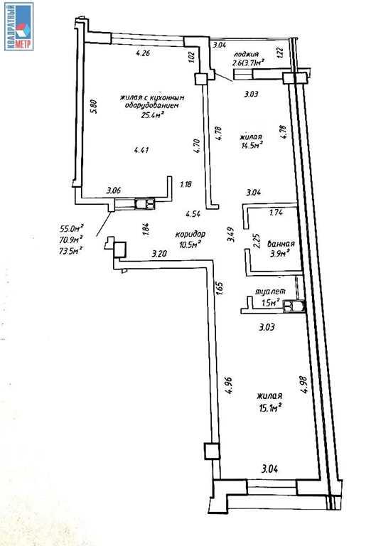 Продажа 3-х комнатной квартиры в г. Минске, ул. Лосика, дом 31