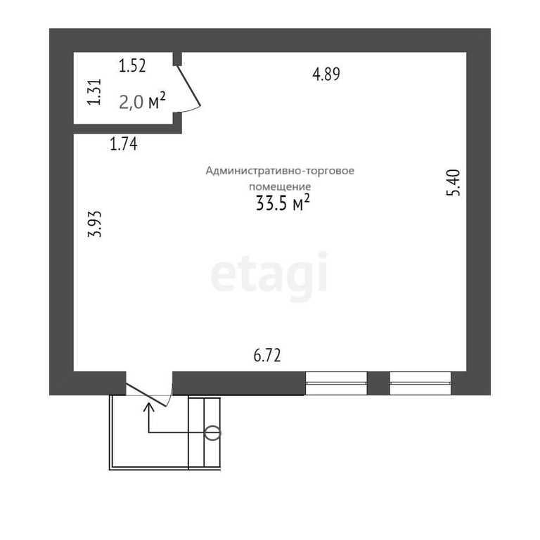 Продается административно-торговое помещение 35,5 м2!