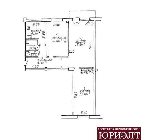 В продаже 3-комнатная квартира в панельном доме, расположенном по адре