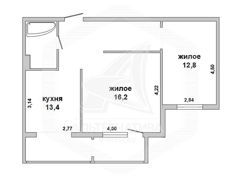 Продажа двухкомнатной квартиры в Бресте, пер. Заводской 3-й