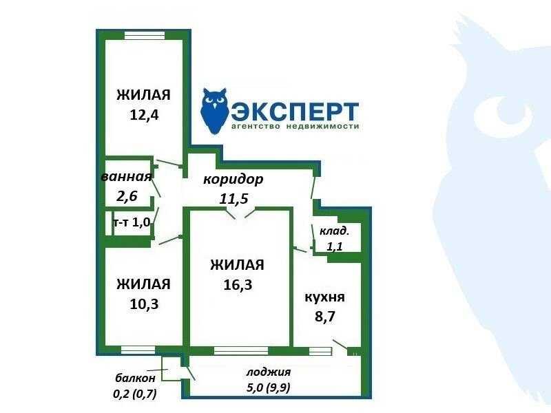 Добротная квартира в Уручье.