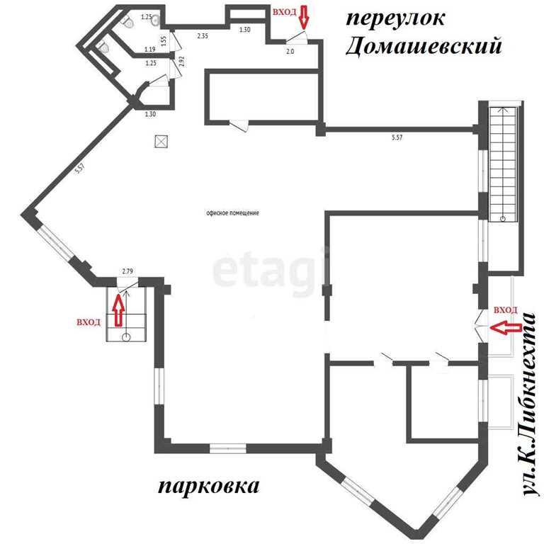 Административное помещение в престижном БЦ Домашевский