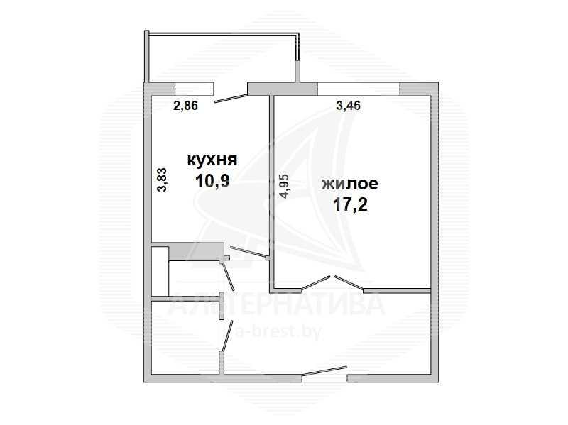 Продажа однокомнатной квартиры в Бресте, ул. Лейтенанта Рябцева