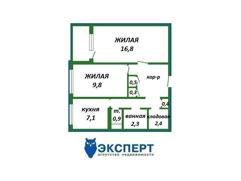 Продается двухкомнатная квартира в одном  из самых экологически и зеле