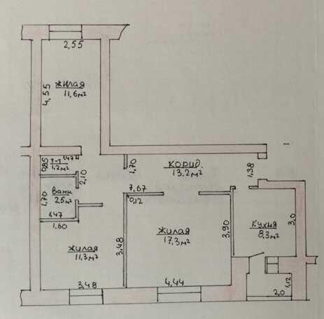 Продажа 3-х комнатной квартиры, аг. Лесной