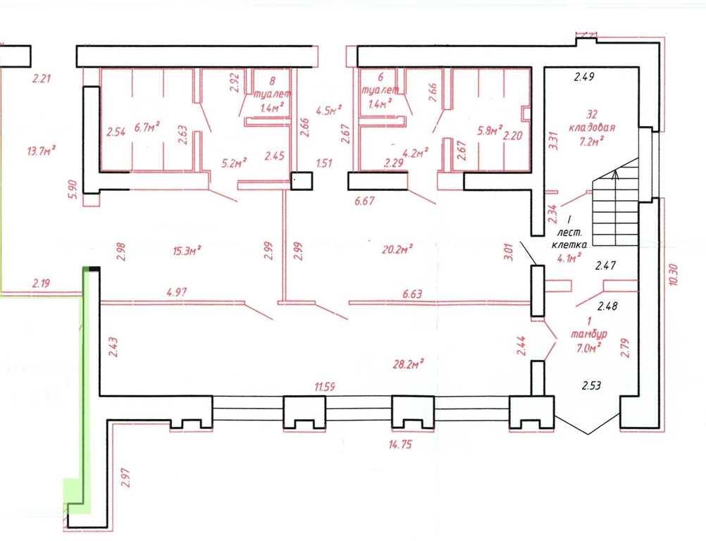 Аренда склада с офисом 70,5 м.кв. 1 этаж на пер. Северный 17