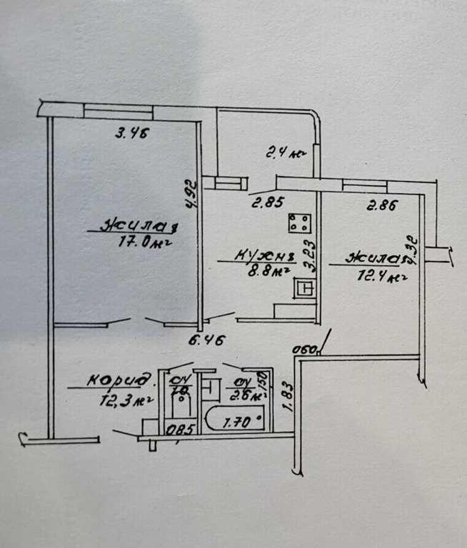 Продажа 2-х комнатной квартиры, г. Борисов, ул. Трусова, дом 24