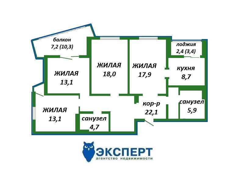 4,комнатная квартира в классическом современном стиле