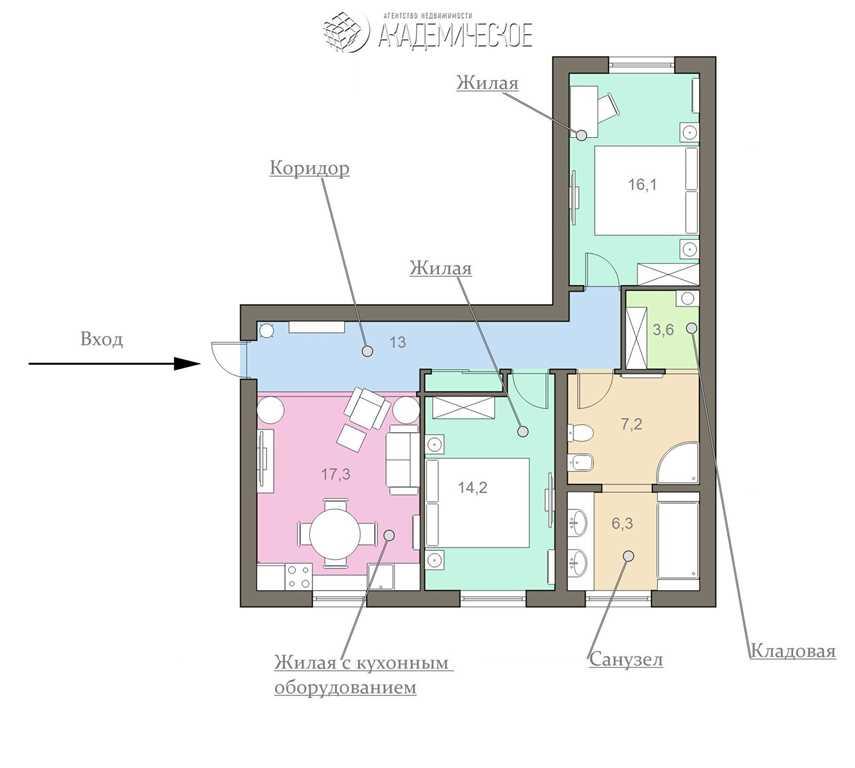 Продажа 3-х комнатной квартиры в г. Минске, ул. Кирова, дом 9