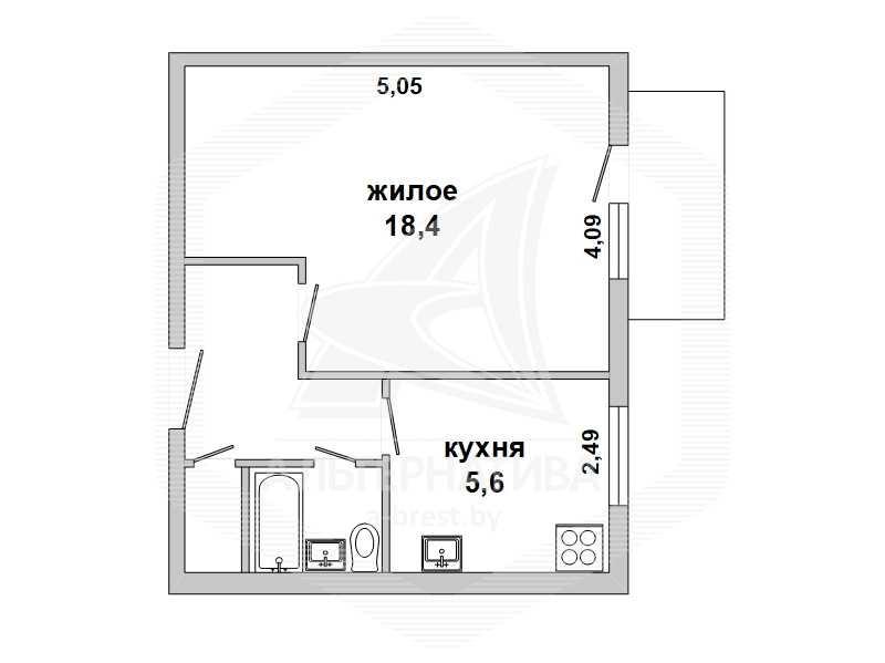 Продажа однокомнатной квартиры в Бресте, ул. Шоссейная