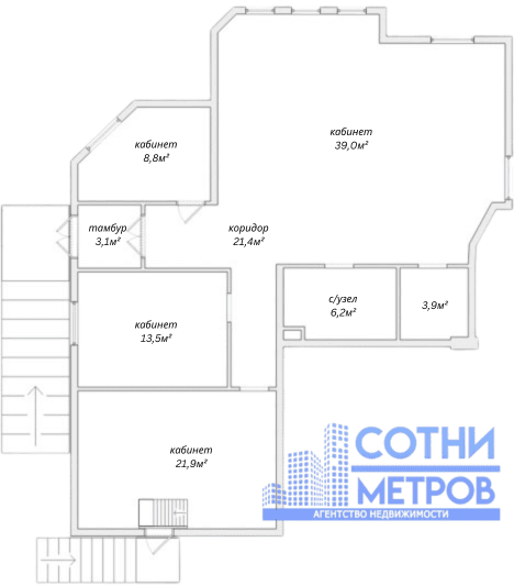 Продажа изолированного административного помещения общей площадью 117,