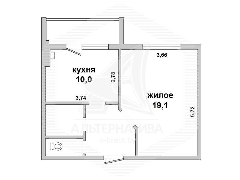 Продажа однокомнатной квартиры в Жабинковском районе, г. Жабинка