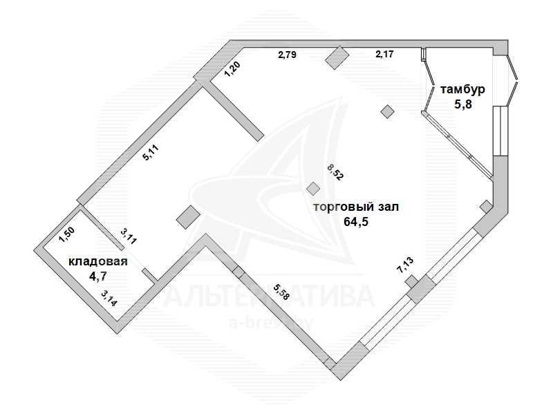 Торговое помещение в Бресте в собственность