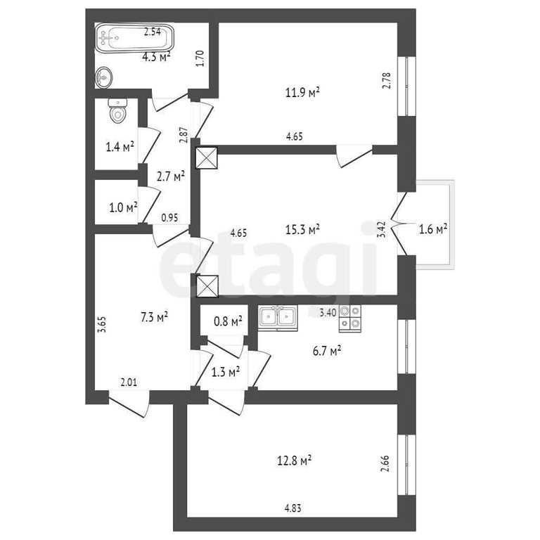 Продажа 3-х комнатной квартиры в г. Минске, ул. Маркса, дом 8