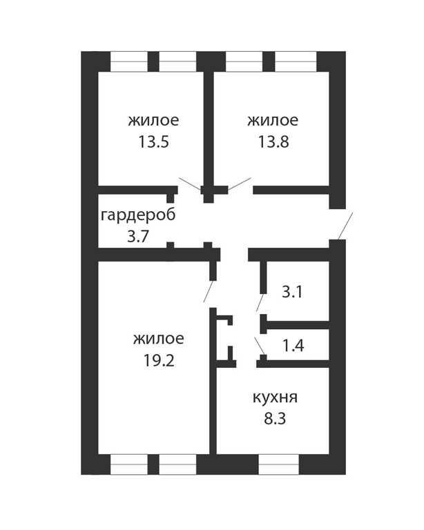 3-КОМНАТНАЯ КВАРТИРА РЯДОМ С ГЛАВНОЙ ПЛОЩАДЬЮ БРЕСТА