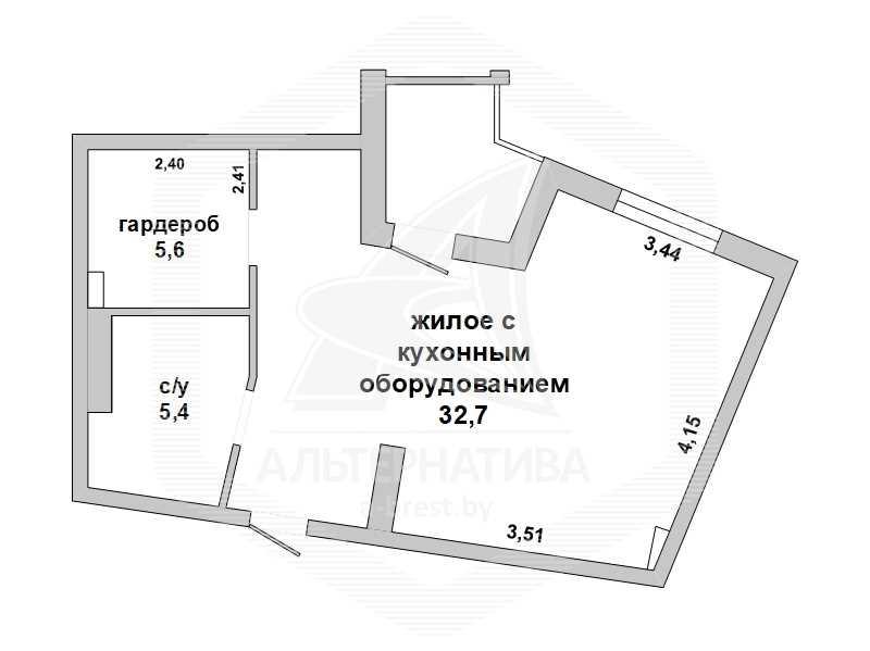 Продажа однокомнатной квартиры в Бресте, ул. Сикорского