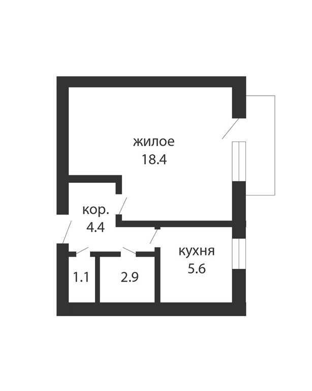 1-комнатная квартира с хорошим ремонтом