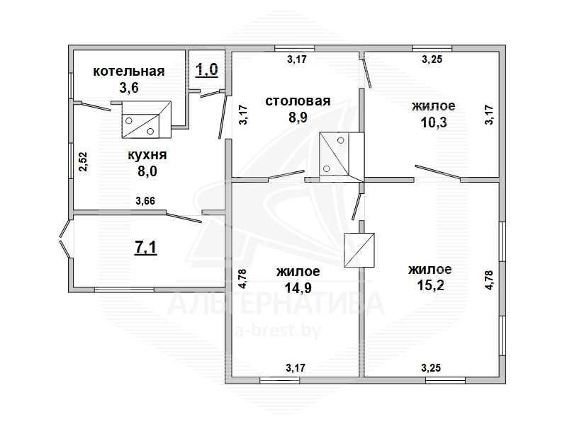 Продажа жилого дома в Каменецком районе, г. Высокое