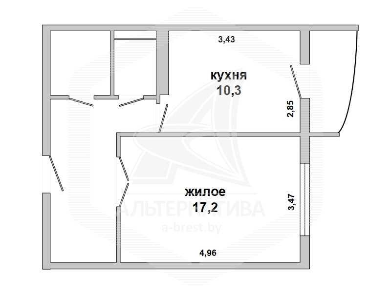 Продажа однокомнатной квартиры в Бресте, ул. Гвардейская