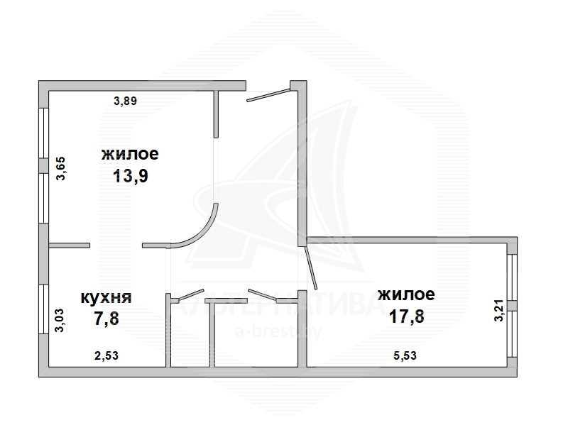 Продажа двухкомнатной квартиры в Бресте, пр-т Машерова