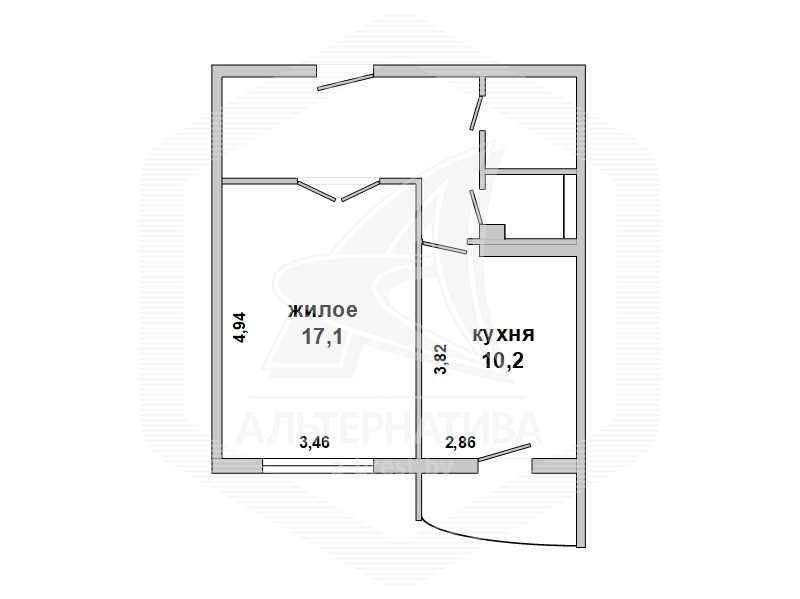 1-комнатная квартира, г. Брест, ул. Героев обороны Брестской крепости,