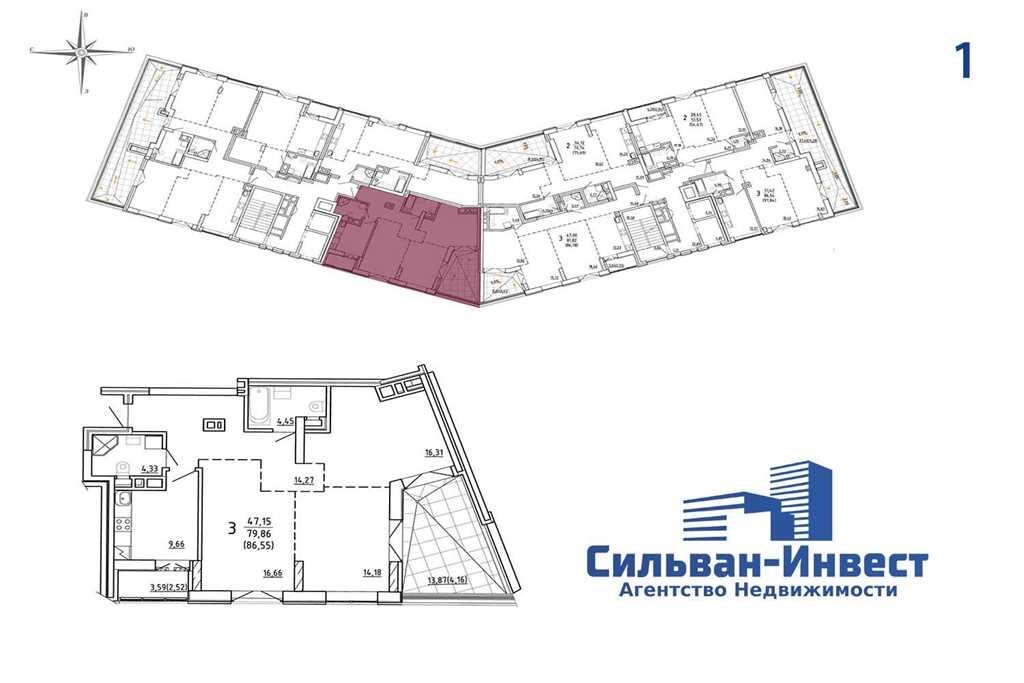 Квартиры 3 и 4 комнатные с террасой в МК «Фарфоровый»