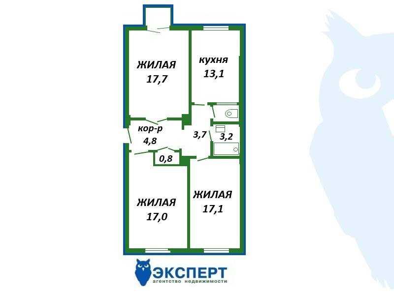 Отличная 3-х комнатная в самом центре Минска