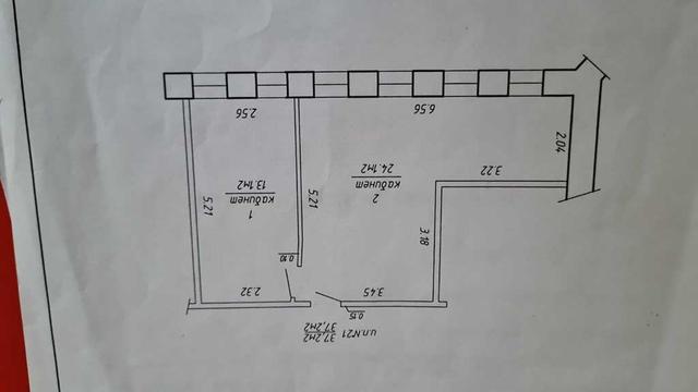 Продается помещение площадью 37 м.кв. Помещение разделено на 2 комнаты