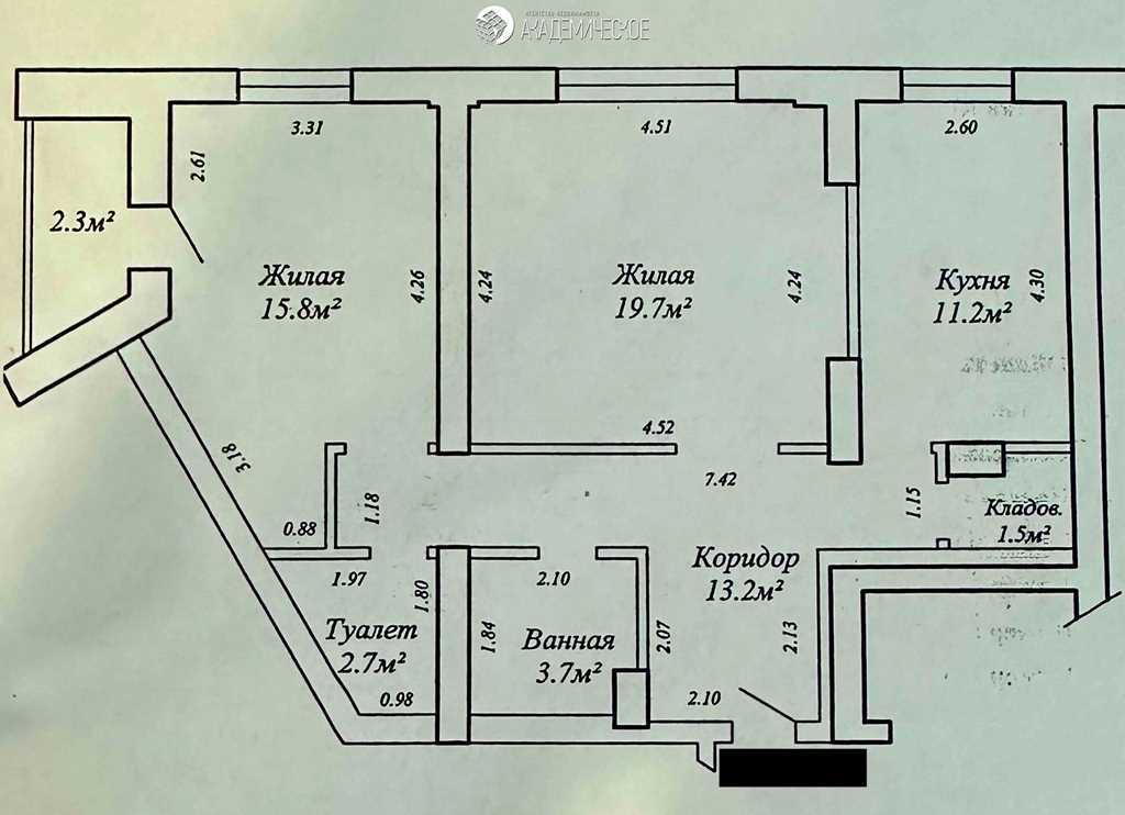 Продажа 2-х комнатной квартиры в г. Минске, ул. Алибегова, дом 8-2