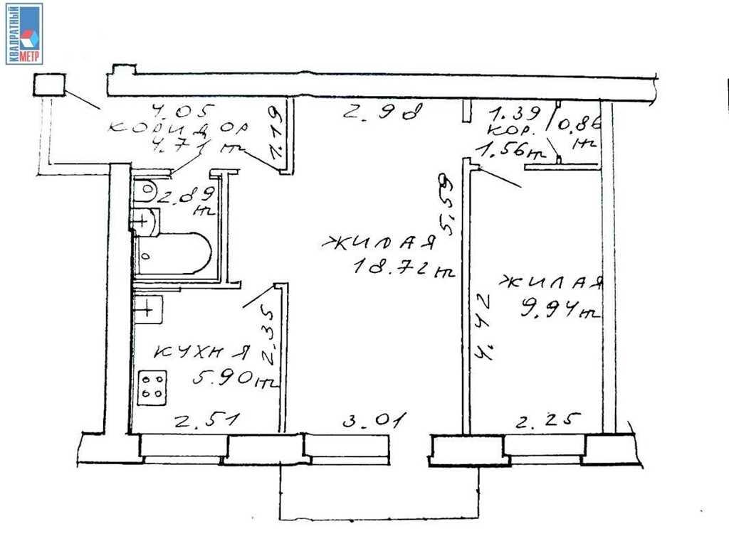 Продажа 2-х комнатной квартиры в г. Минске, ул. Чкалова, дом 27