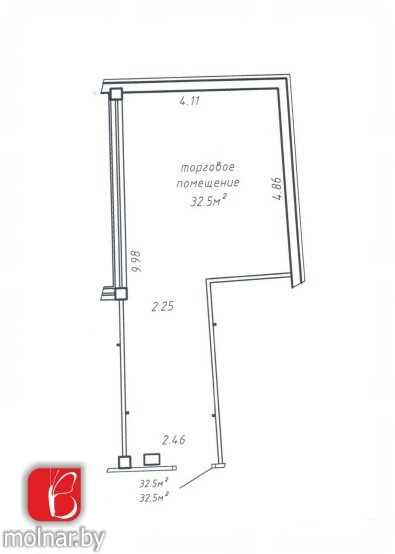 Продажа торгового помещения в ЖК "Маяк Минска" 32.5м2
