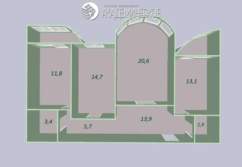 Продажа 3-х комнатной квартиры в г. Минске, ул. Жуковского, дом 4