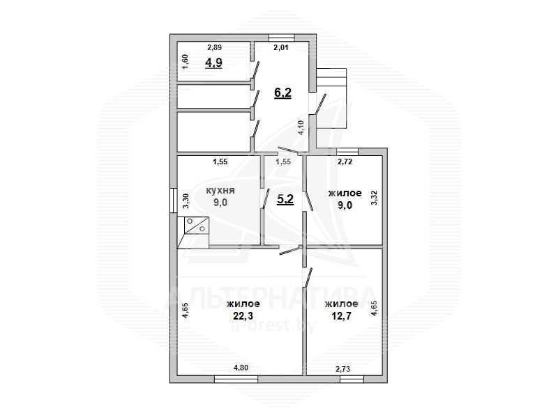 Продажа квартиры в блокированном доме в Каменецком районе, г. Высокое