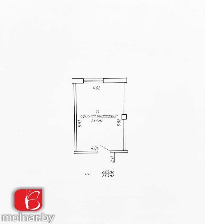 Продажа офиса 23м2 по ул. Каменногорская, 47