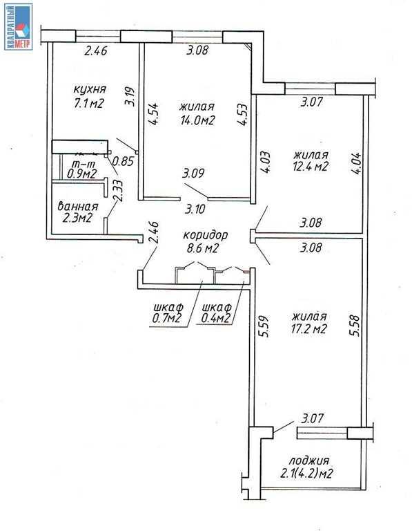 Продажа 3-х комнатной квартиры в г. Минске, ул. Кунцевщина, дом 36