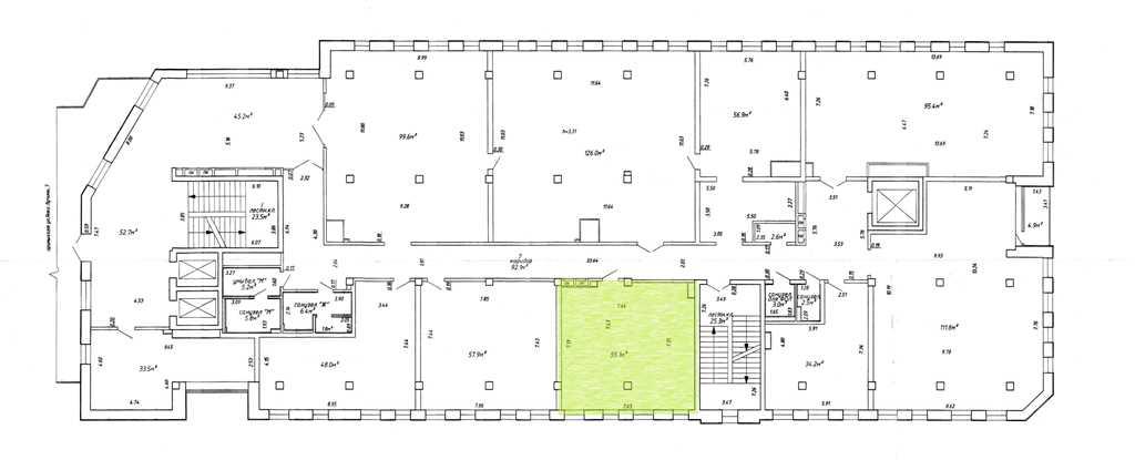 Аренда помещения 55,1 кв.м. с водой на 5 этаже по ул. Я. Лучины, 5 в Л