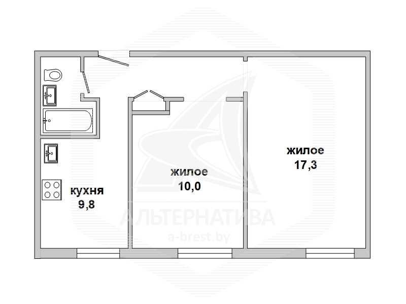 Продажа двухкомнатной квартиры в Бресте, ул. Халтурина