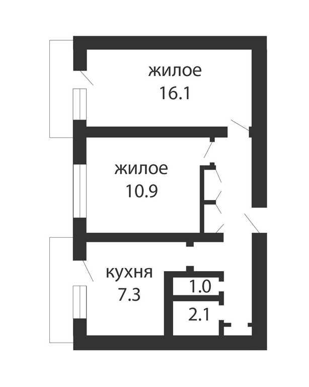 СВЕТЛАЯ 2-КОМНАТНАЯ КВАРТИРА В МКР. КОВАЛЕВО