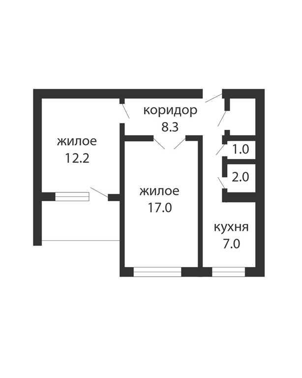 2-комнатная квартира с хорошим ремонтом